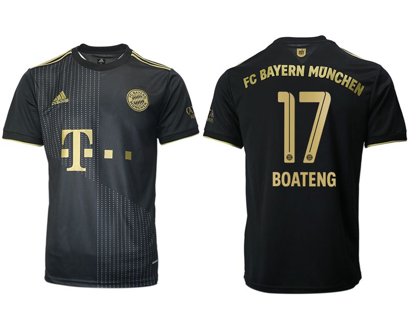 Men 2021-2022 Club Bayern Munich away aaa version black #17 Adidas Soccer Jersey